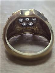 Gent's Diamond Cluster Ring 7 Diamonds 1.05 Carat T.W. 14K Yellow Gold 11.7g